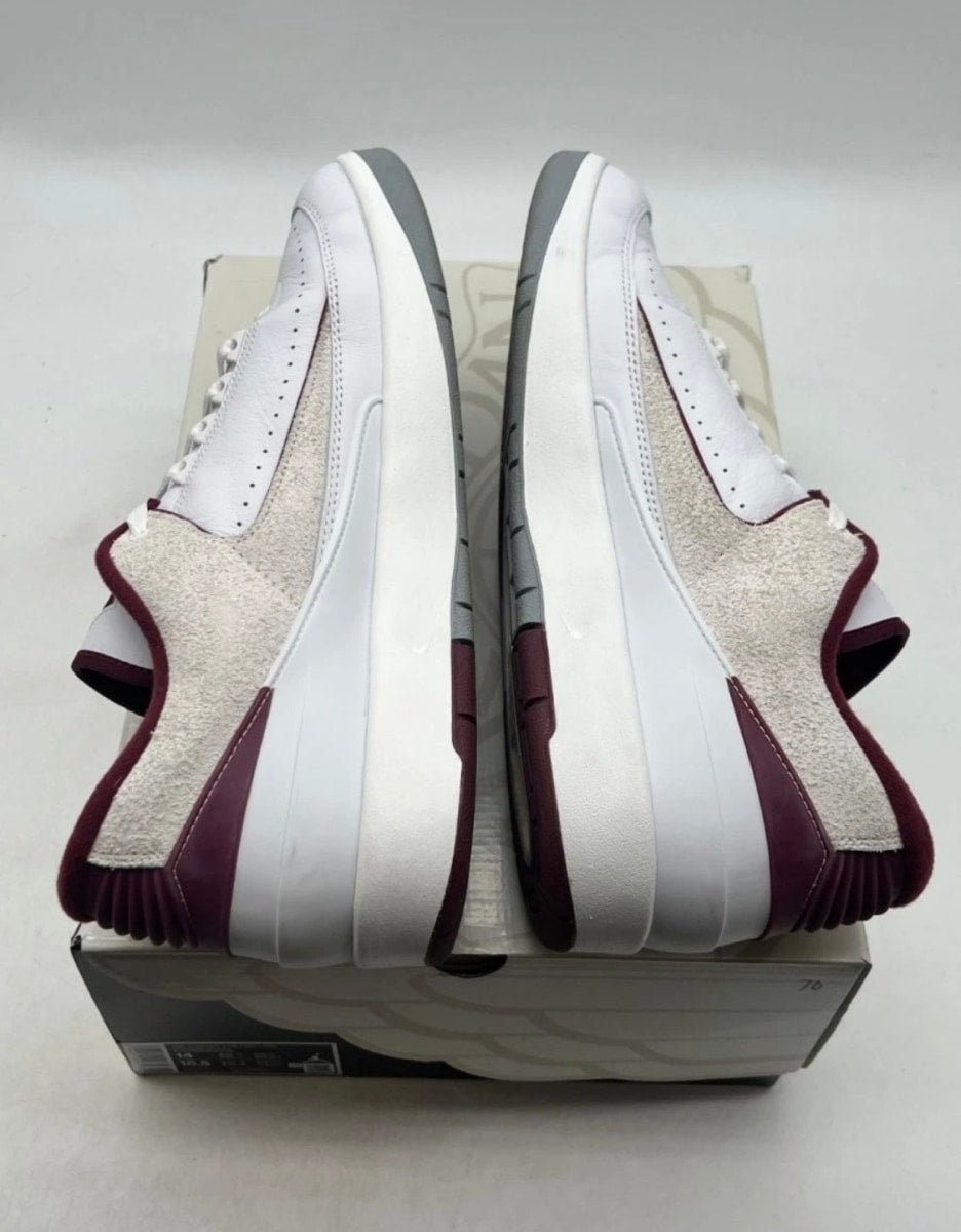 Jordan 2 Retro Low Cherrywood 14 (Lightly Worn Pre-Owned)JordanWhite/Cherrywood Red-Light Steel Grey - Image 9