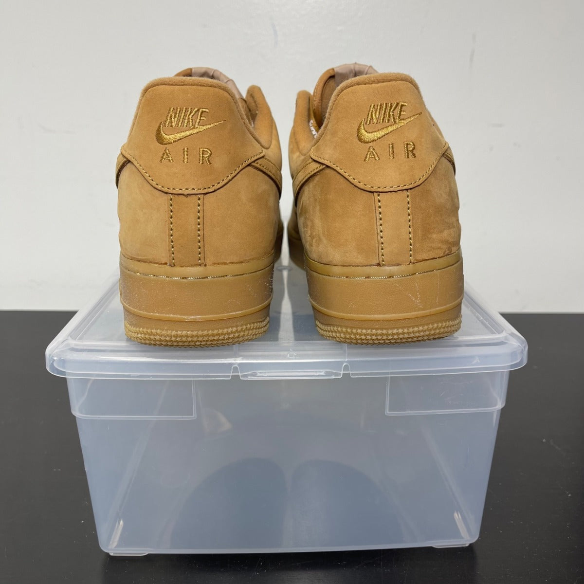 Nike Air Force 1 Low SP Supreme Wheat 11 (New Pre-Owned)NikeFlax/Flax-Gum Light Brown - Image 4