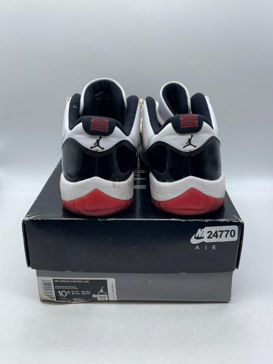 Jordan 11 Retro Low Concord Bred 10.5 (Moderately Worn Pre-Owned)JordanWhite/Gym Red-Black-True Red - Image 3