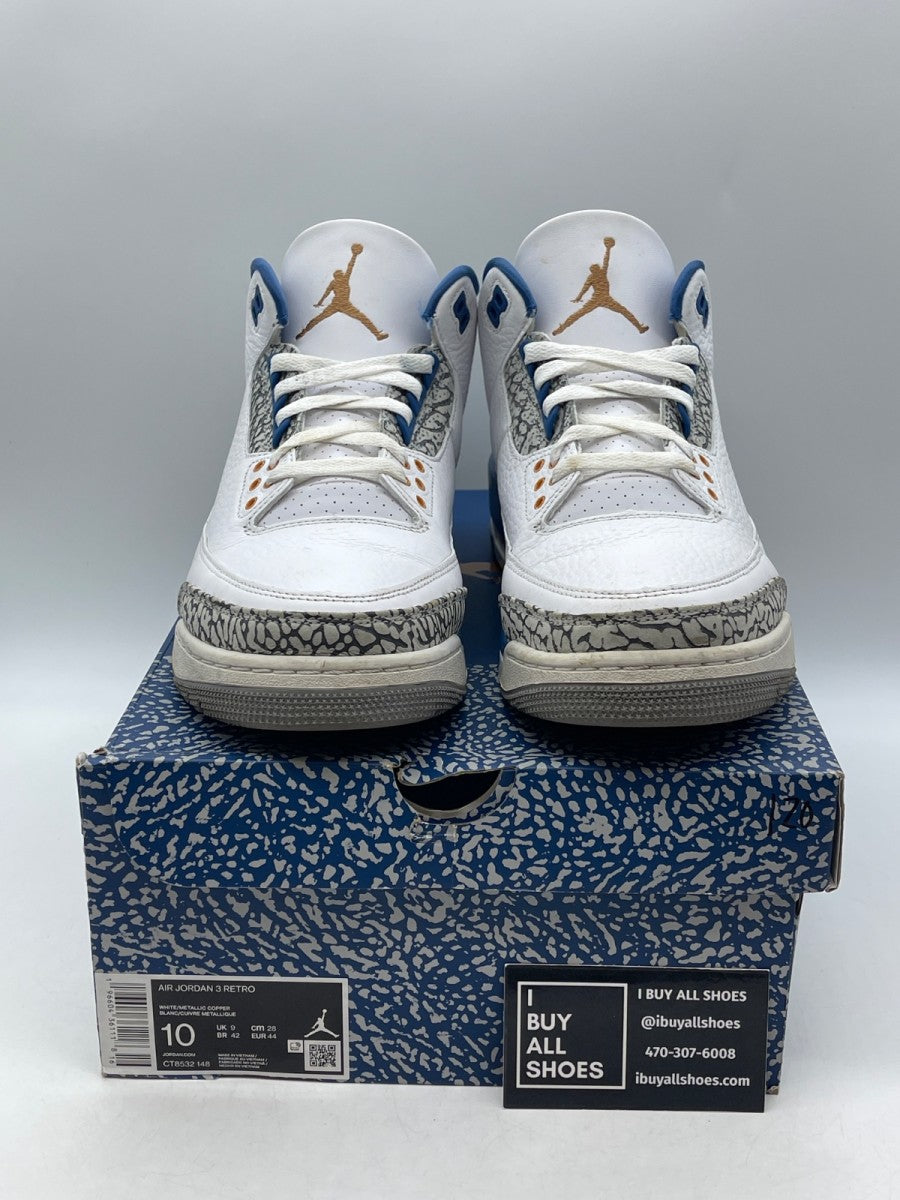 Jordan 3 Retro Wizards 10 (Moderately Worn Pre-Owned) - Image 2