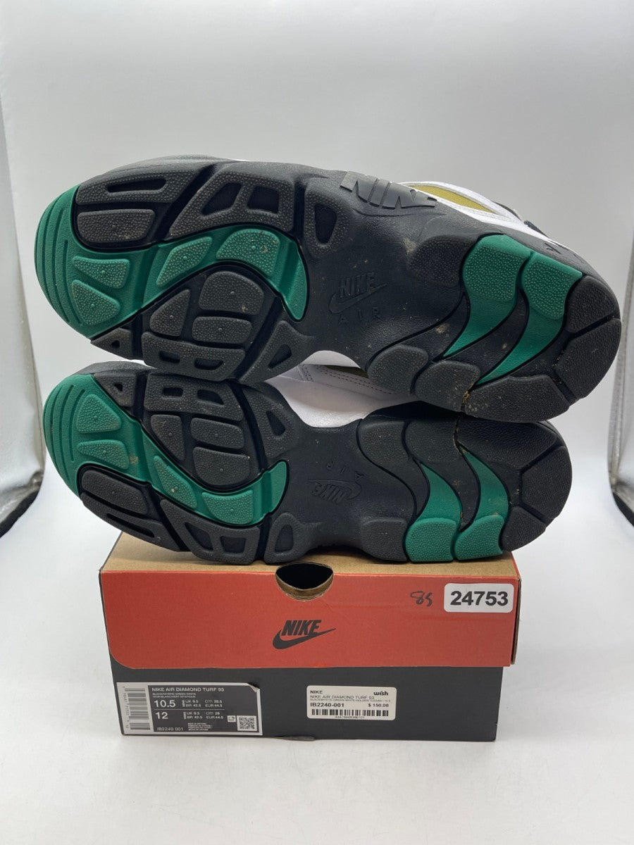 Nike Air Diamond Turf Emerald 10.5 (Moderately Worn Pre-Owned)NikeBlack/Mystic Green-White-Golden Tussah - Image 7