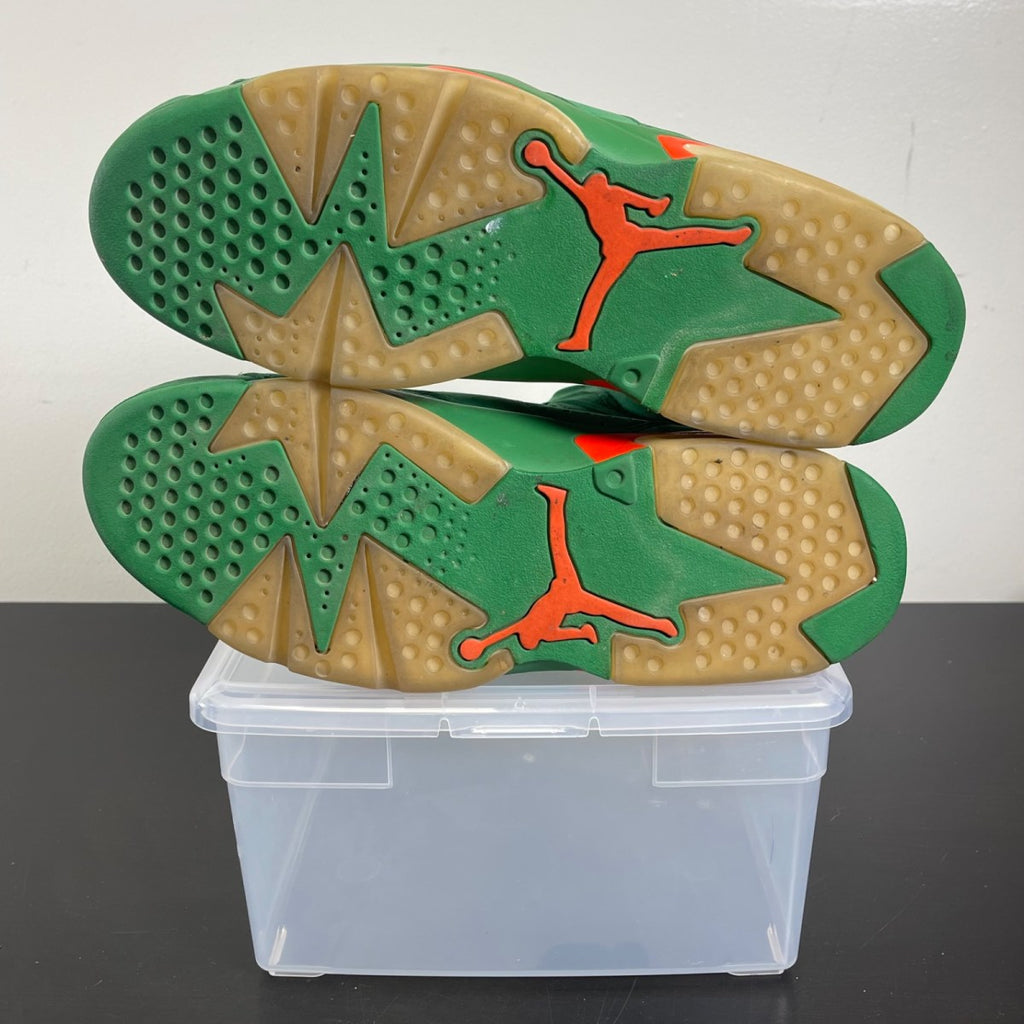 Jordan 6 Retro Gatorade Green 10.5 (Moderately Worn Pre-Owned)JordanPine Green/Orange Blaze-Pine Green - Image 5