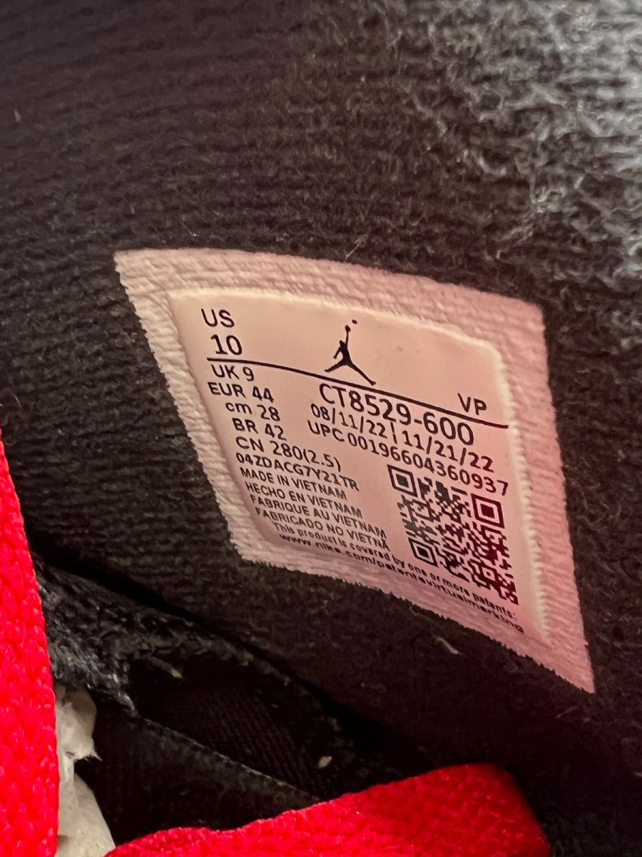 Jordan 6 Retro Toro Bravo 10 (Lightly Worn Pre-Owned) - Image 9