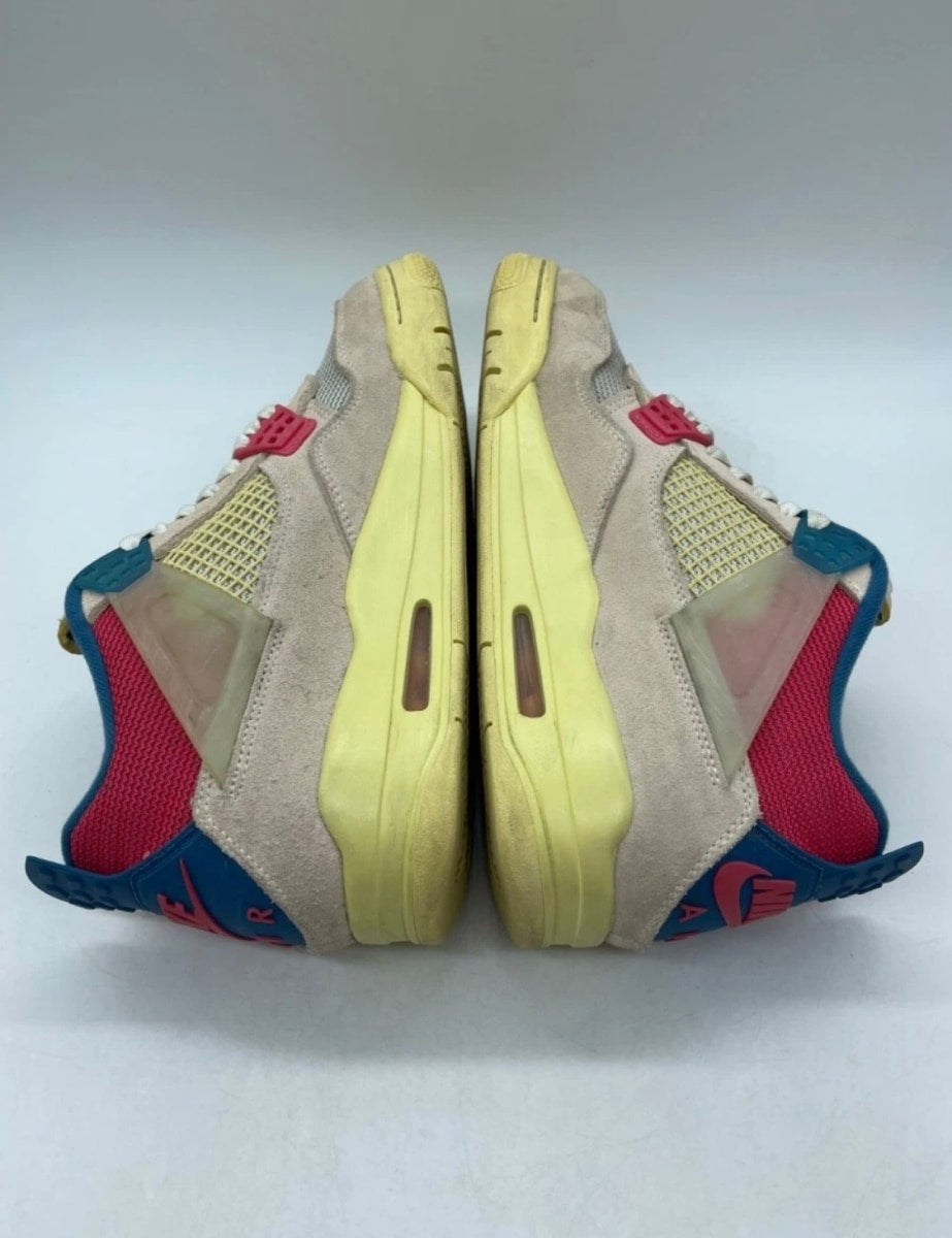 Jordan 4 Retro Union Guava Ice 9.5 (Lightly Worn Pre-Owned)JordanGuava Ice/Light Bone-Brigade Blue-Light Fusion Red - Image 6