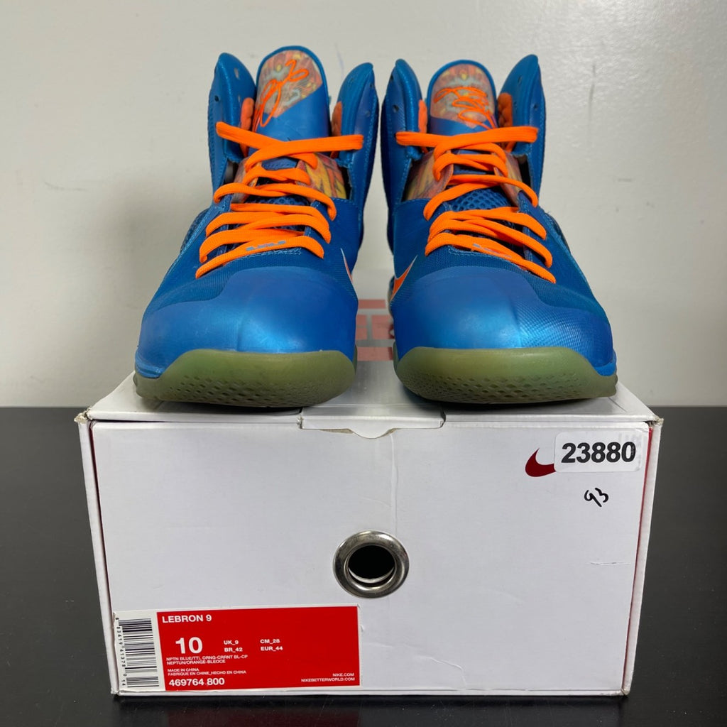 Nike LeBron 9 China (YOTD) 10 (Moderately Worn Pre-Owned)NikeNeptune Blue/Total Orange-Current Blue-CP - Image 2