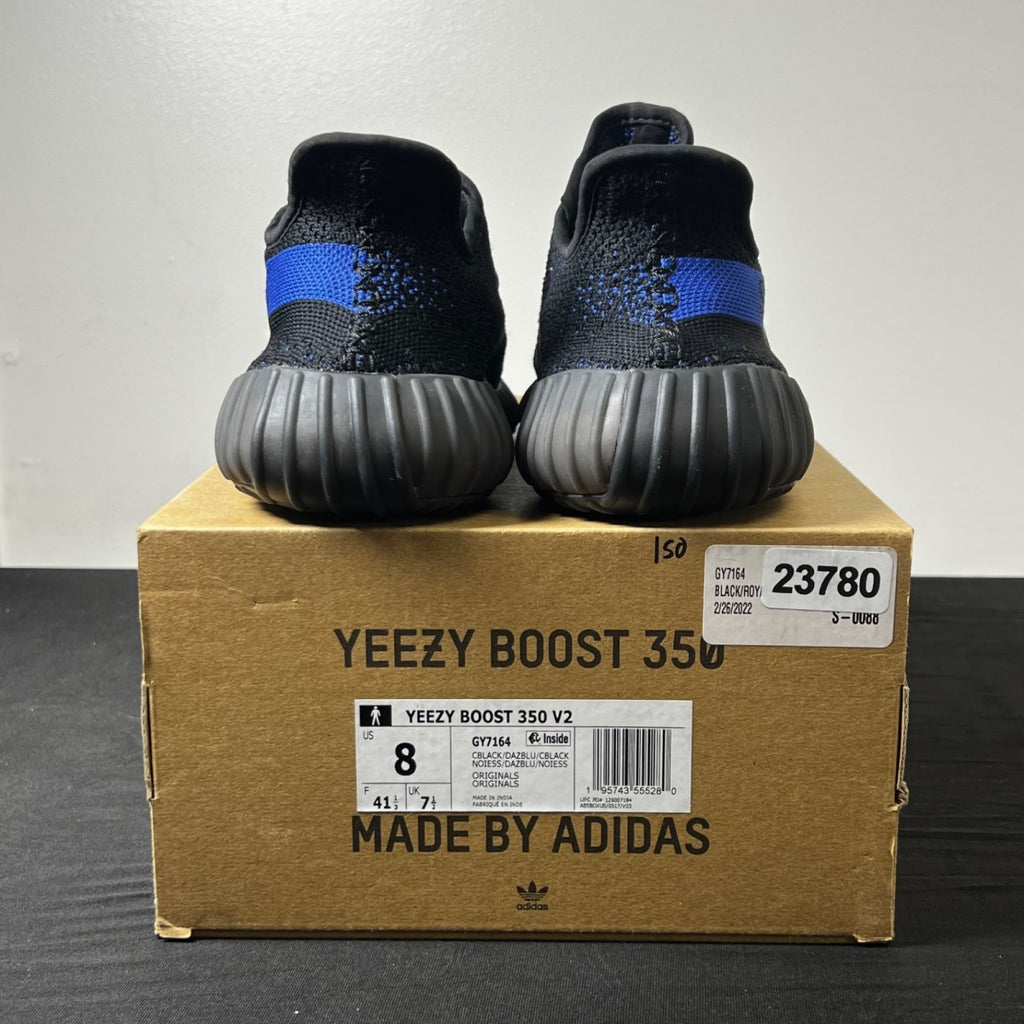 adidas Yeezy Boost 350 V2 Dazzling Blue 8 (Lightly Worn Pre-Owned)adidasCore Black/Dazzling Blue/Core Black - Image 5