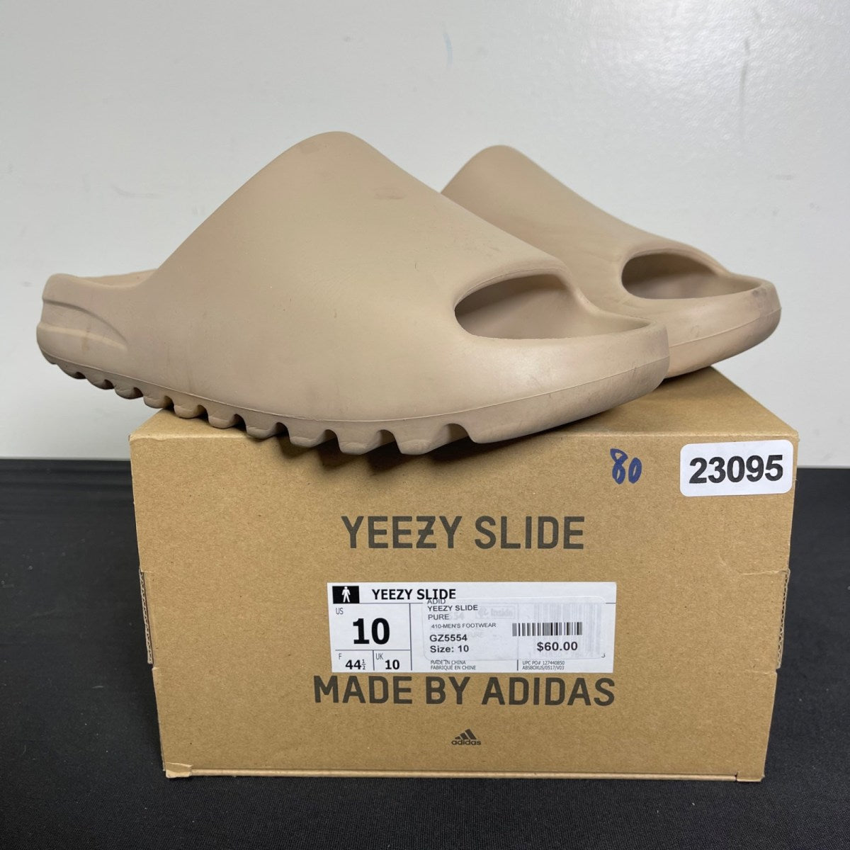 adidas Yeezy Slide Pure (First Release) 10 (Moderately Worn Pre-Owned)adidasPure/Pure/Pure - Image 1