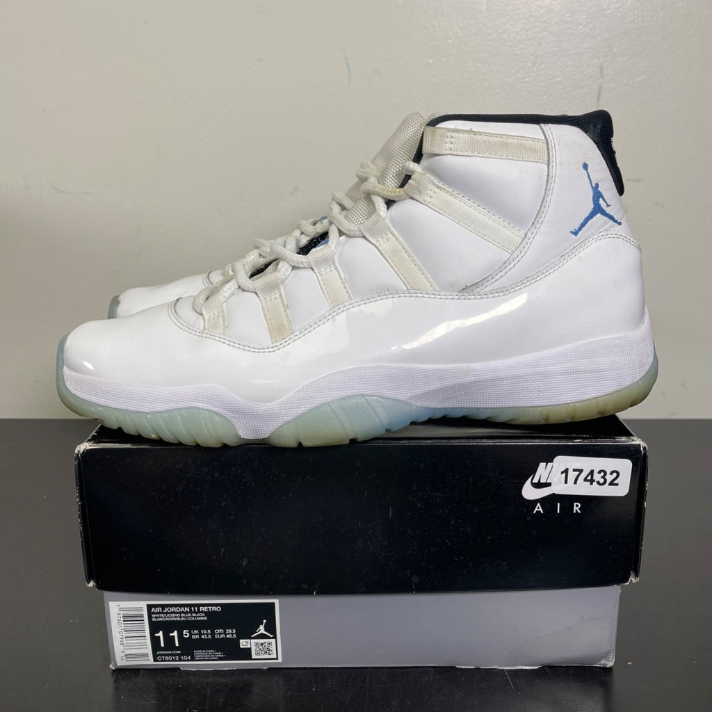 Jordan 11 Retro Legend Blue (2024) 11.5 (Moderately Worn Pre-Owned)JordanWhite/Legend Blue/Black - Image 3