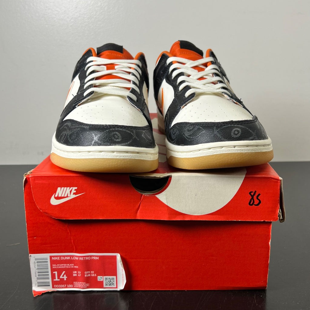 Nike Dunk Low PRM Halloween (2021) 14 (Lightly Worn Pre-Owned)NikeSail/Starfish-Black - Image 2