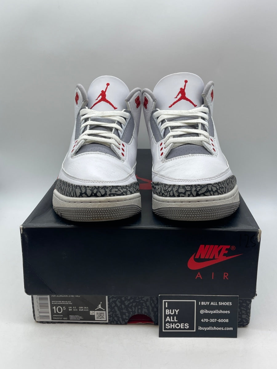 Jordan 3 Retro Fire Red (2022) 10.5 (Heavily Worn Pre-Owned) - Image 2