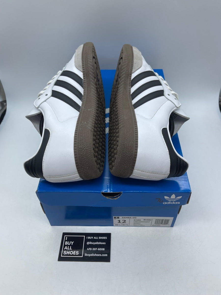 adidas Samba OG 'White Black Gum' 12 (Moderately Worn Pre-Owned) - Image 6