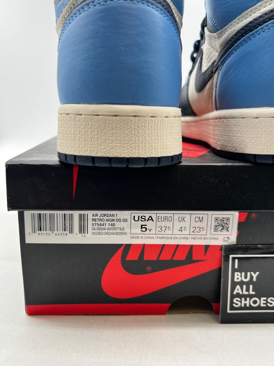 Jordan 1 Retro High Obsidian (GS) 5Y (Lightly Worn Pre-Owned) - Image 6