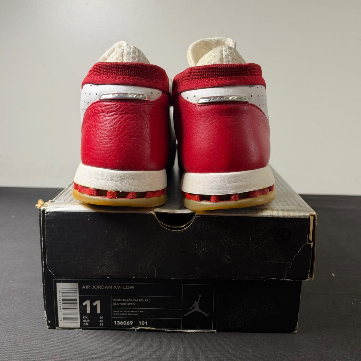 Jordan 16 OG Low White / Red (Size 11) - Image 5