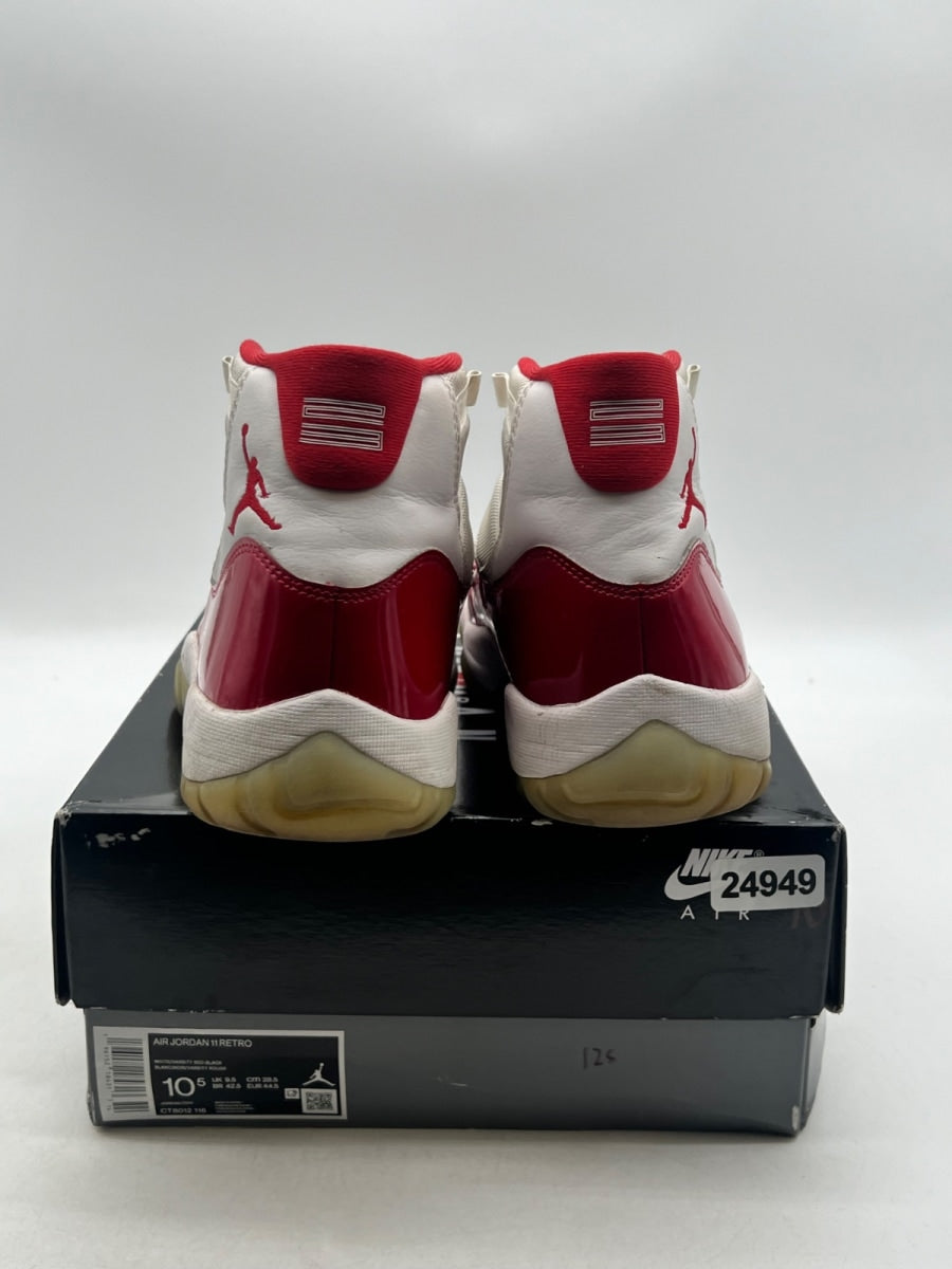 Jordan 11 Retro Cherry (2022) 10.5 (Moderately Worn Pre-Owned)JordanWhite/Varsity Red/Black - Image 3