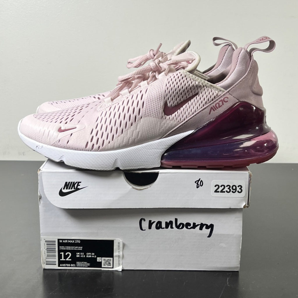 Nike Air Max 270 Barely Rose (Women's) 12W (Lightly Worn Pre-Owned)NikeBarely Rose/Vintage Wine-Elemental Rose - Image 3