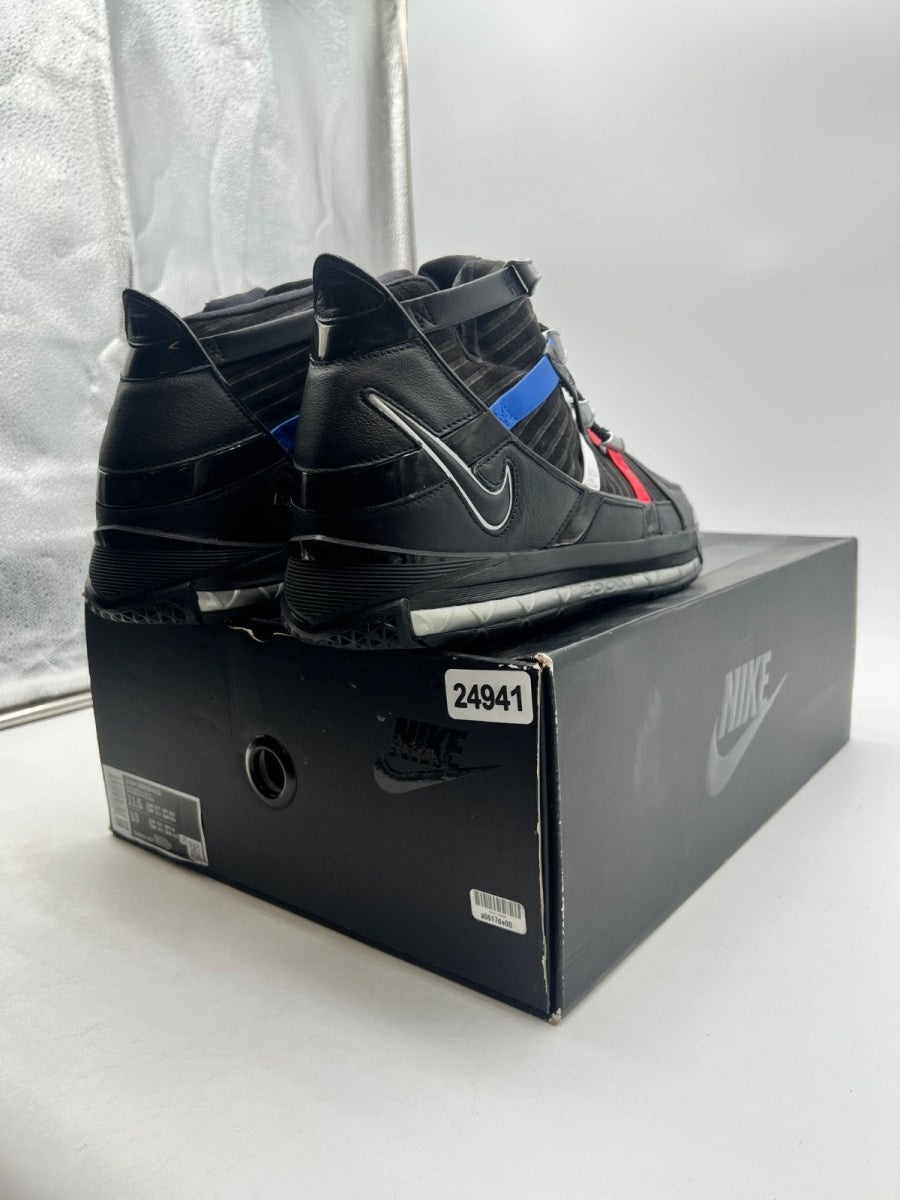 Nike LeBron 3 The Shop Black University Red (2022) 11.5 (Moderately Worn Pre-Owned)NikeBlack/Metallic Silver/University Red/Game Royal - Image 5
