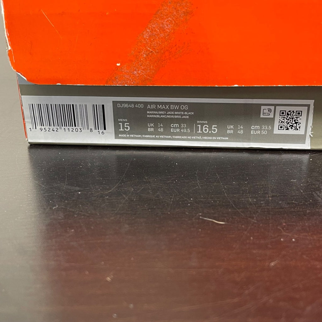 Nike Air Max BW OG Marina 15 (Moderately Worn Pre-Owned)NikeMarina/White/Black/Grey Jade - Image 7