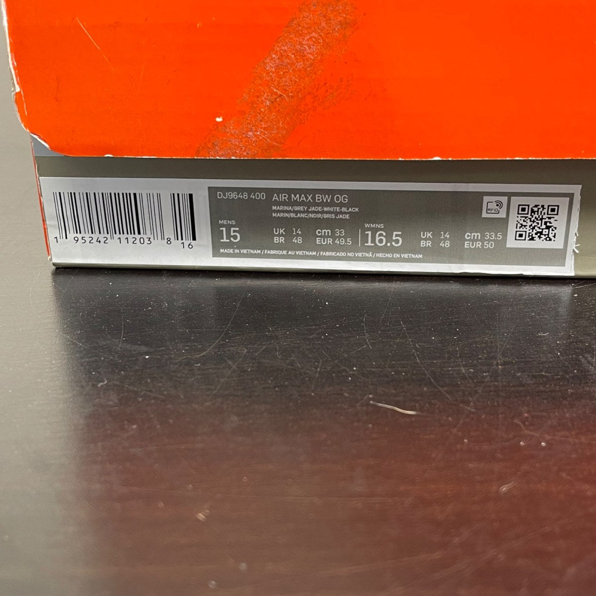 Nike Air Max BW OG Marina 15 (Moderately Worn Pre-Owned)NikeMarina/White/Black/Grey Jade - Image 7