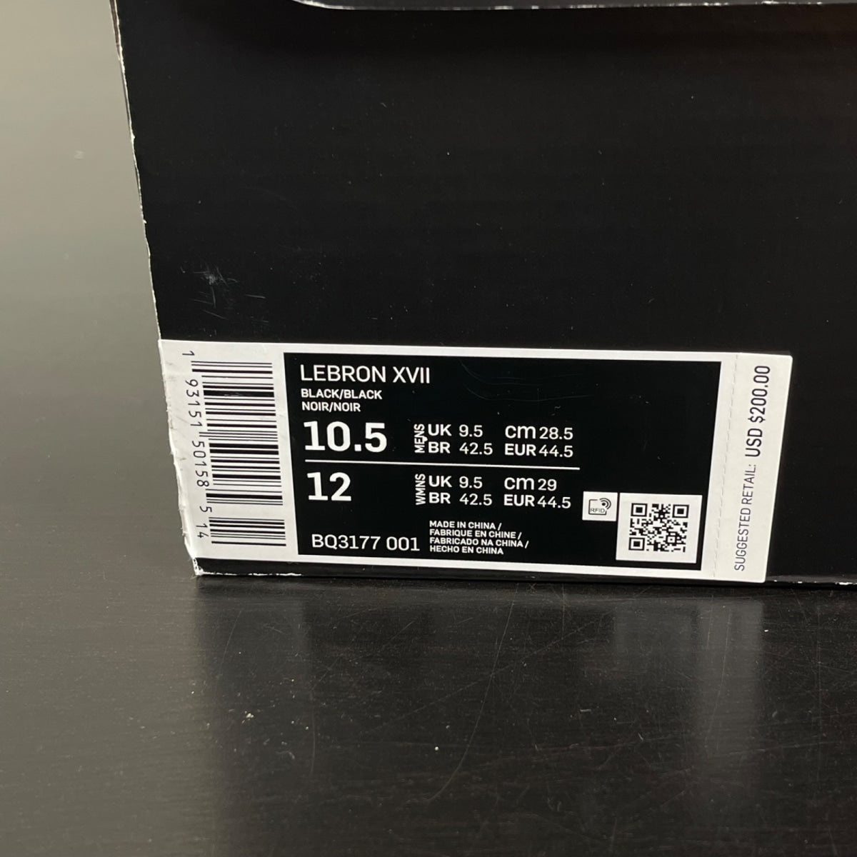 Nike LeBron 17 Global Currency 10.5 (Moderately Worn Pre-Owned)NikeBlack/Black - Image 7