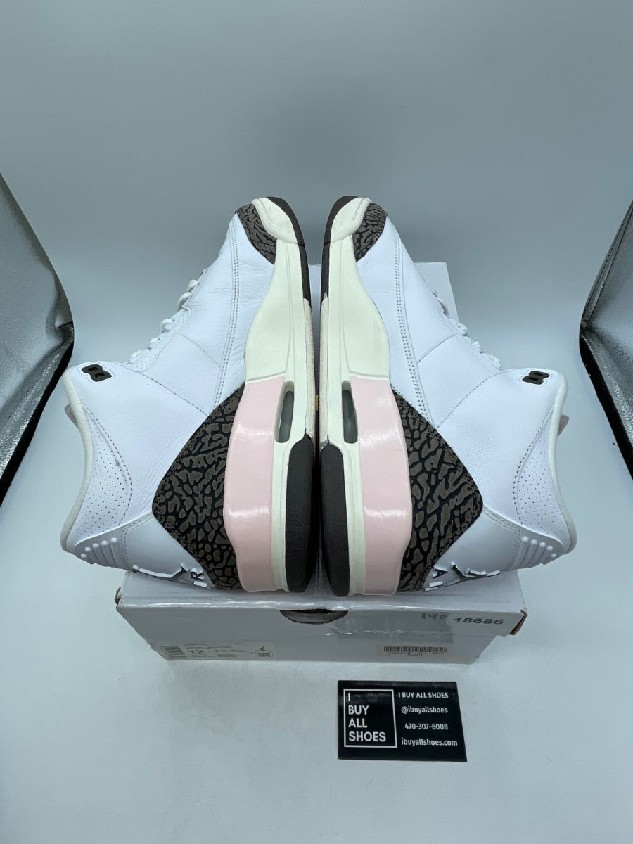 Jordan 3 Retro Neapolitan Dark Mocha (Women's) 12W (Moderately Worn Pre-Owned) - Image 6