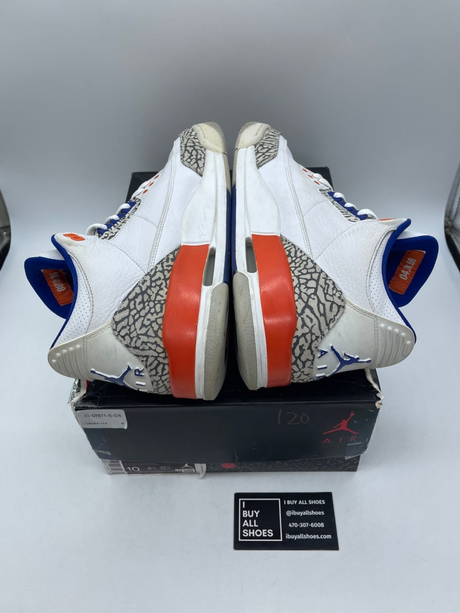 Jordan 3 Retro Knicks 10 (Moderately Worn Pre-Owned) - Image 6