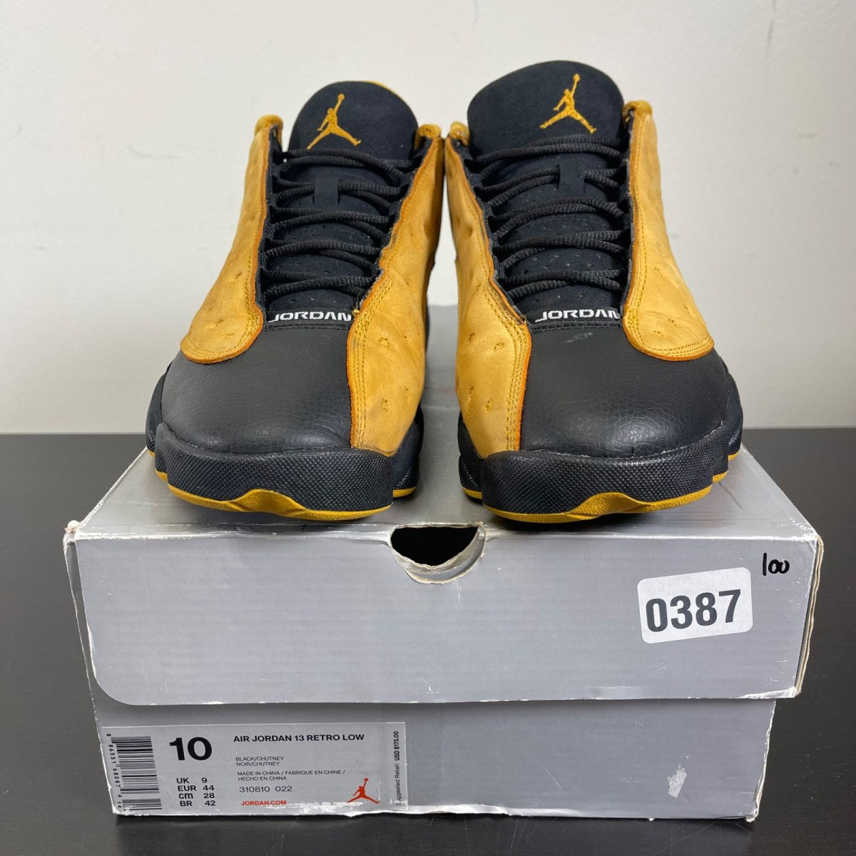 Jordan 13 Retro Low Chutney 10 (Moderately Worn Pre-Owned)JordanBlack/Chutney - Image 2