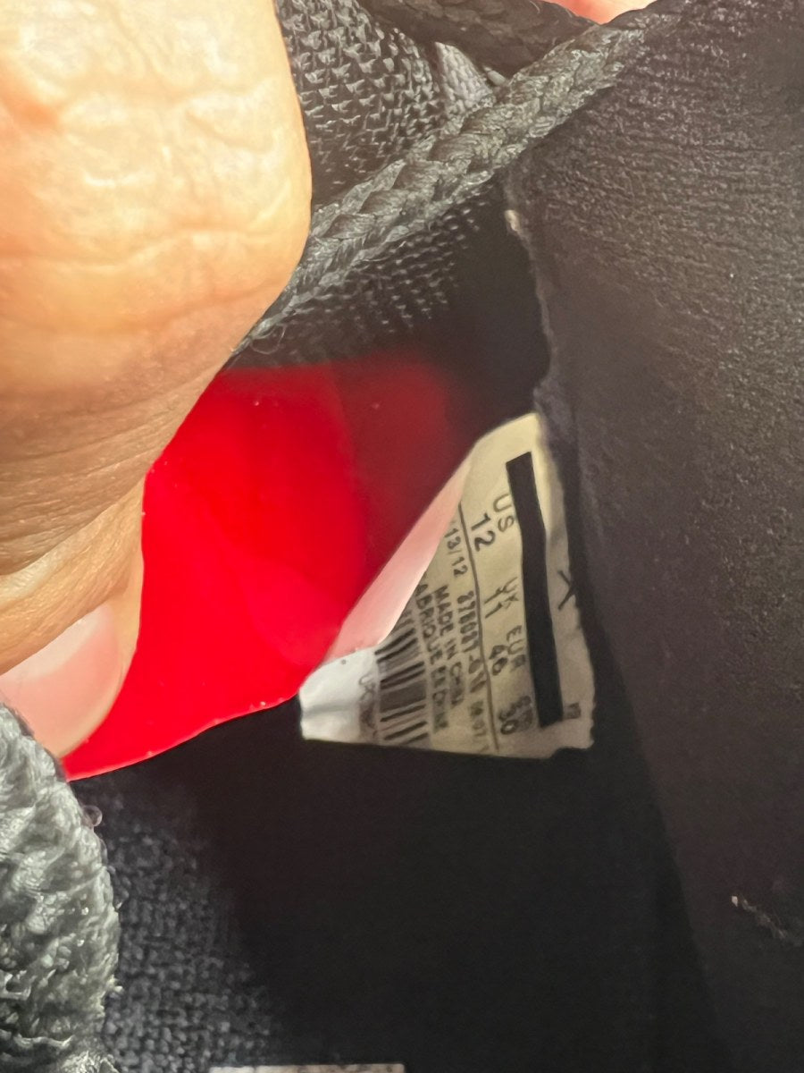 Jordan 11 Retro Playoffs (2012) 12 (Moderately Worn Pre-Owned)JordanBlack/Varsity Red-White - Image 7