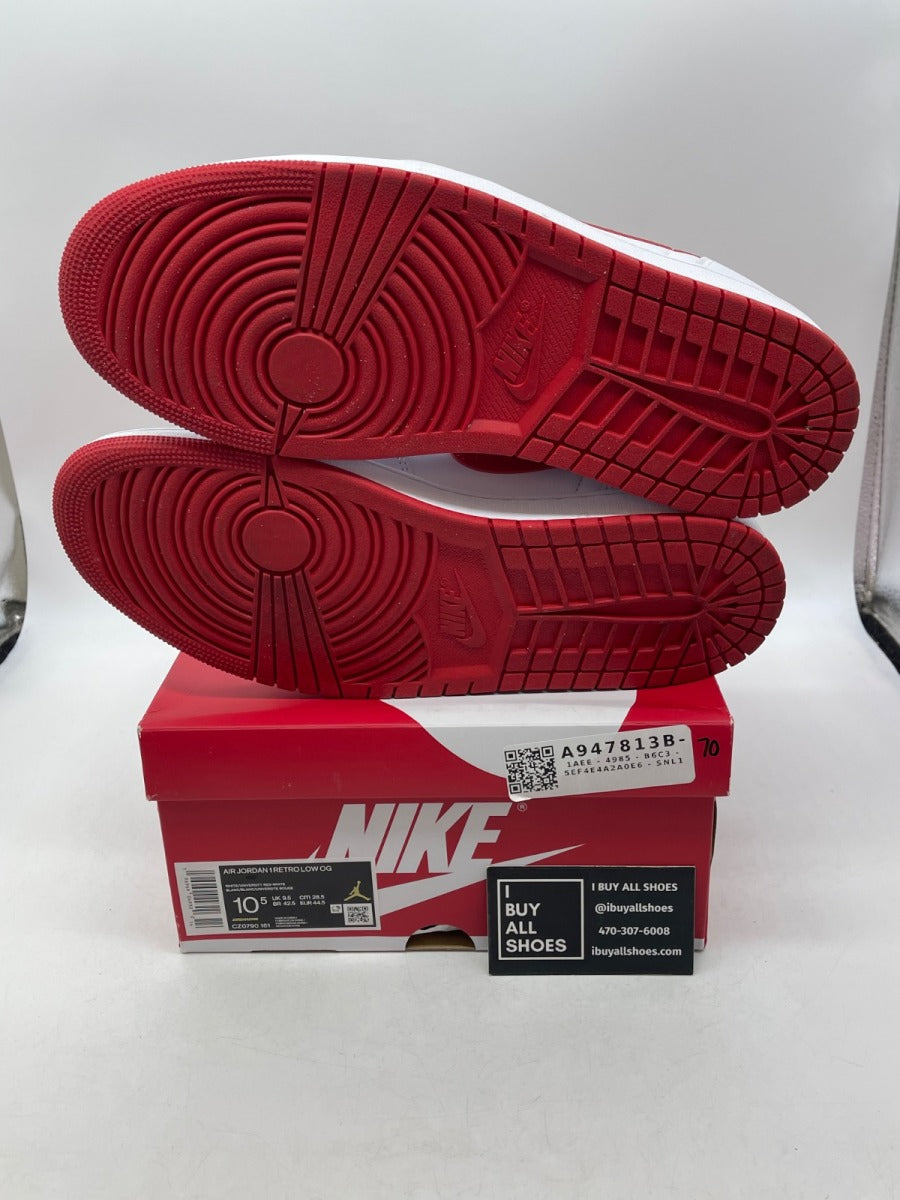 Jordan 1 Retro Low OG University Red 10.5 (Moderately Worn Pre-Owned) - Image 7
