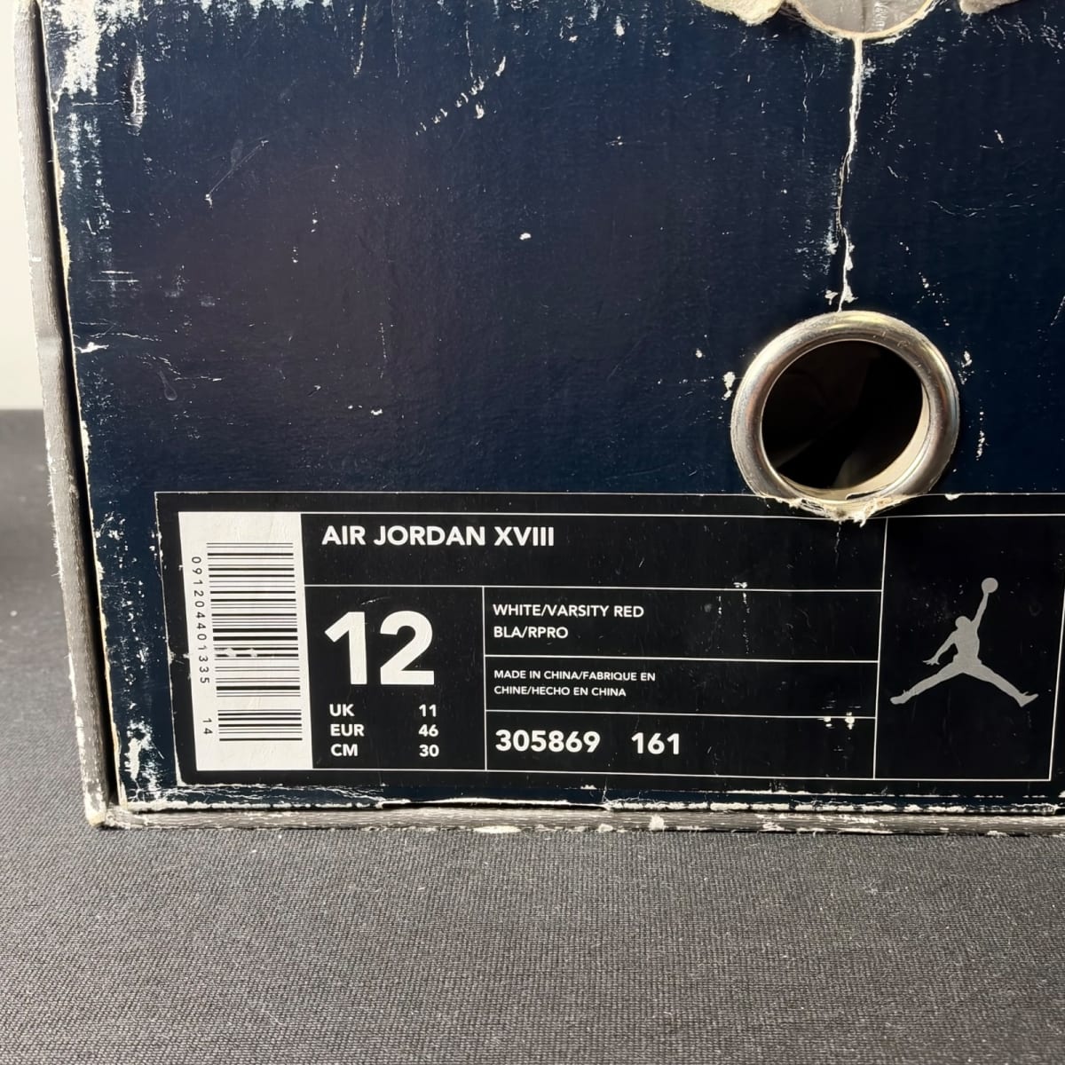 Jordan 18 OG White Red (Size 12) - aux