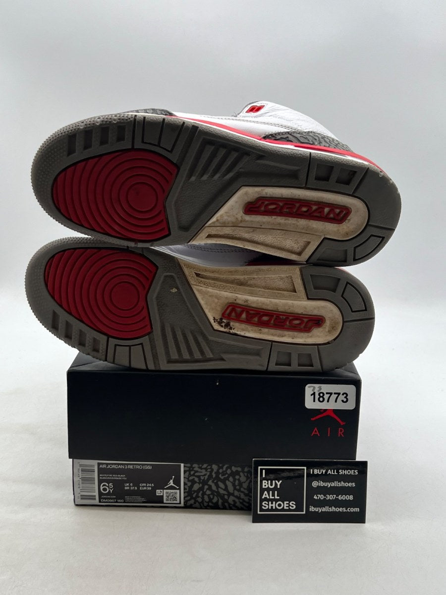 Jordan 3 Retro Fire Red (2022) (GS) 6.5Y (Heavily Worn Pre-Owned) - Image 8