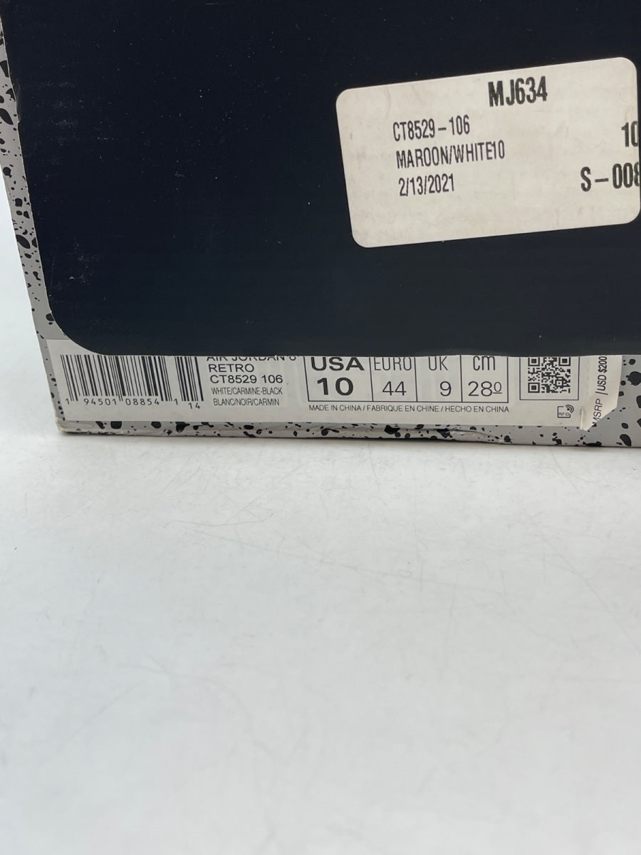 Jordan 6 Retro Carmine (2021) 10 (Moderately Worn Pre-Owned) - Image 9