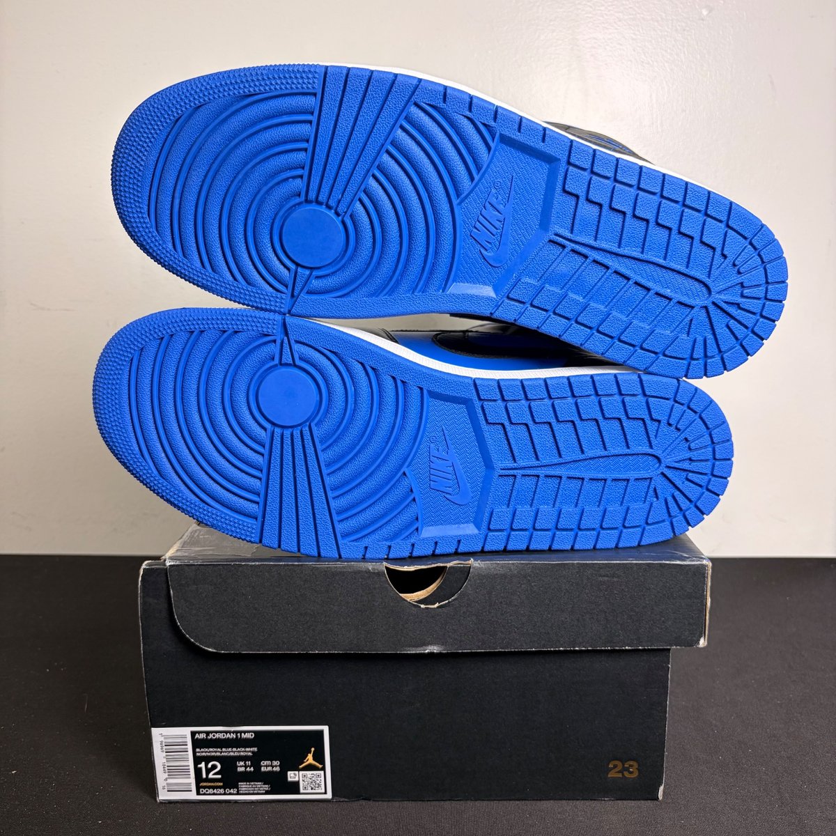 Jordan 1 Mid Black Royal Blue (Size 12) - Image 5