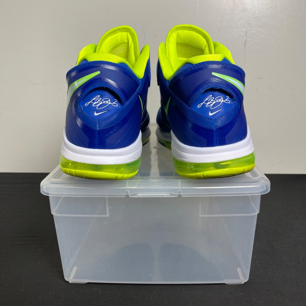 Nike LeBron 8 V/2 Low Sprite (2011) 13 (Moderately Worn Pre-Owned)NikeTreaure Blue/White-Black-volt - Image 4