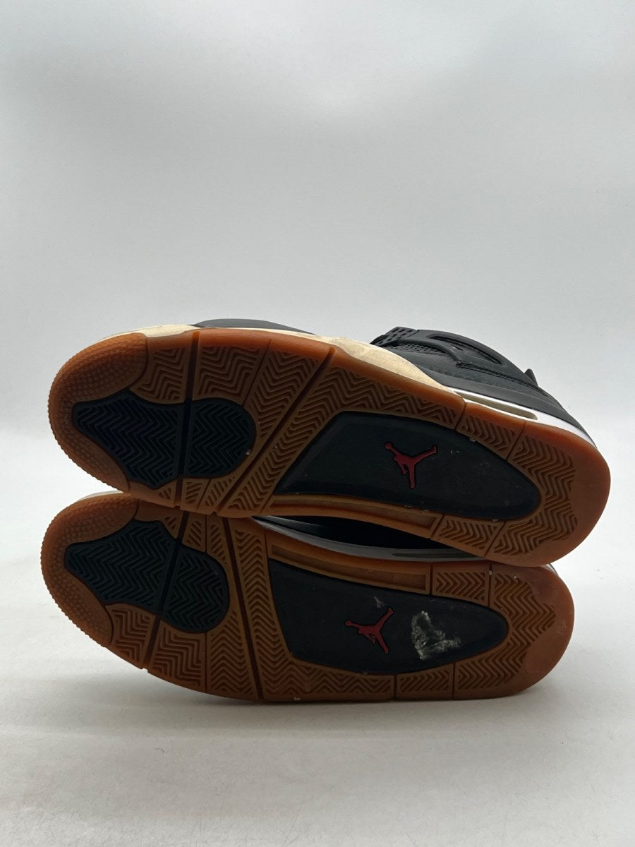 Jordan 4 Retro Laser Black Gum 13 (Heavily Worn Pre-Owned)JordanBlack/White-Gum Light Brown-University Red - Image 6