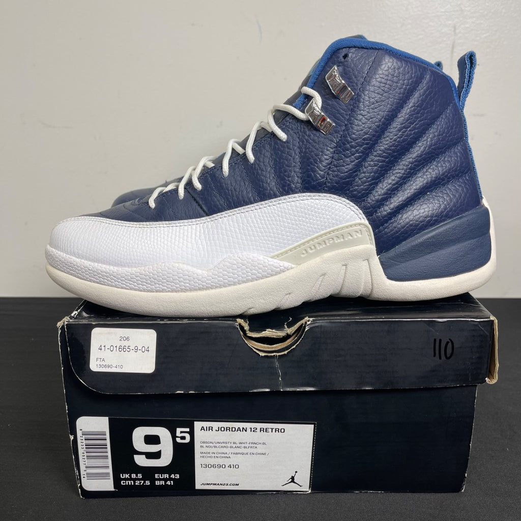 Jordan 12 Retro Obsidian (2012) 9.5 (Moderately Worn Pre-Owned)JordanObsidian/White-French Blue-University Blue - Image 3