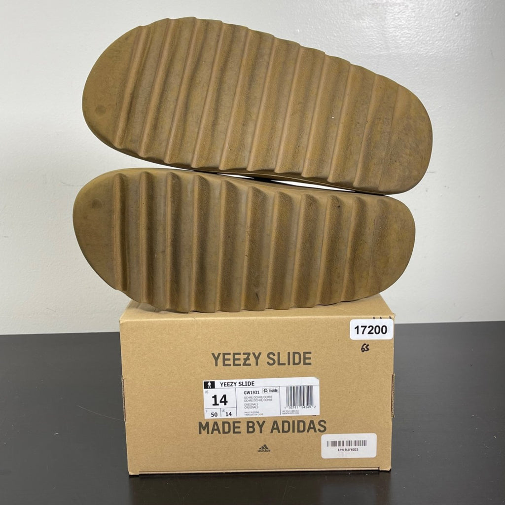 adidas Yeezy Slide Ochre 14 (Moderately Worn Pre-Owned)adidasOchre/Ochre/Ochre - Image 5