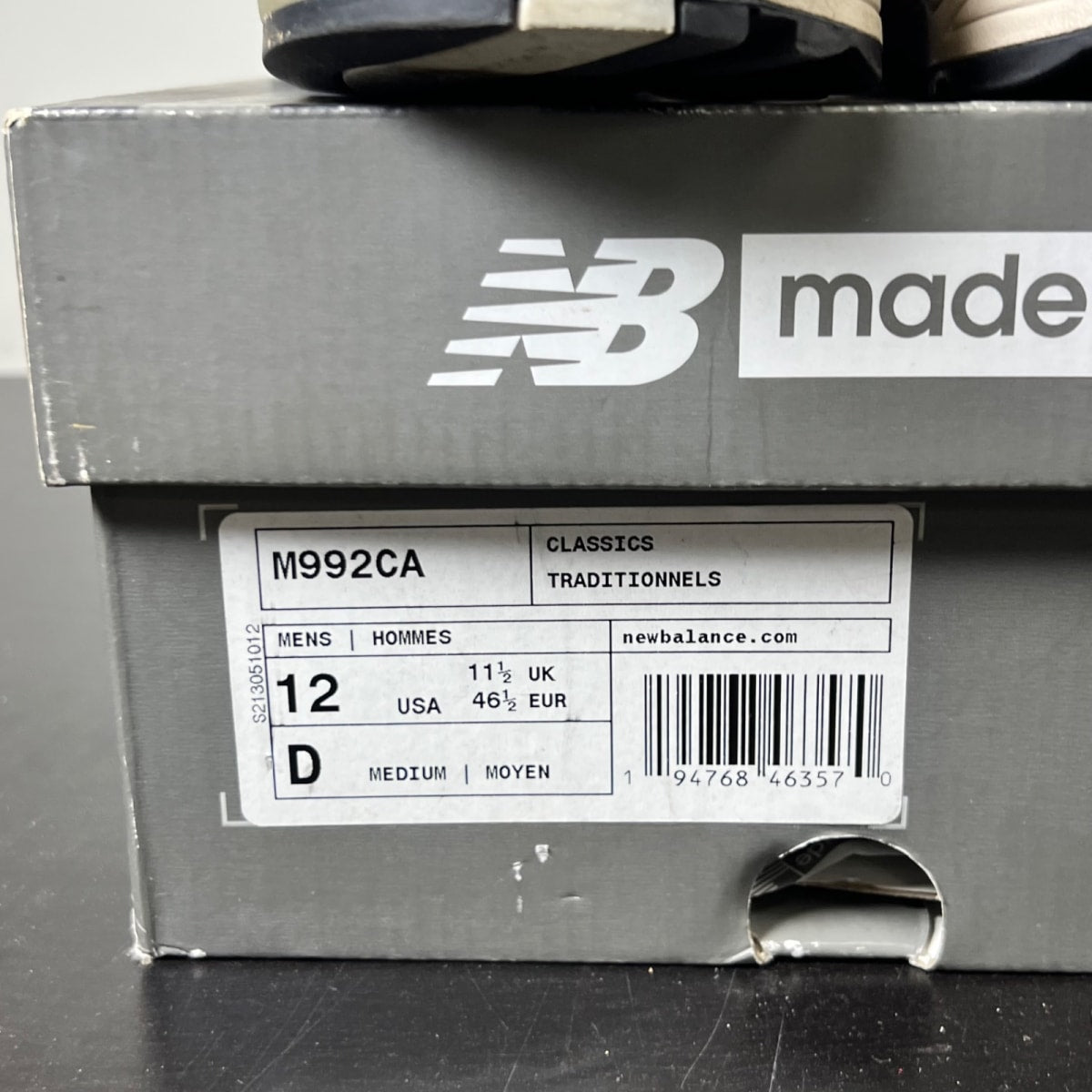 New Balance 992 Burgundy Gold 12 (Moderately Worn Pre-Owned)New BalanceBurgundy/Yellow/White - Image 5