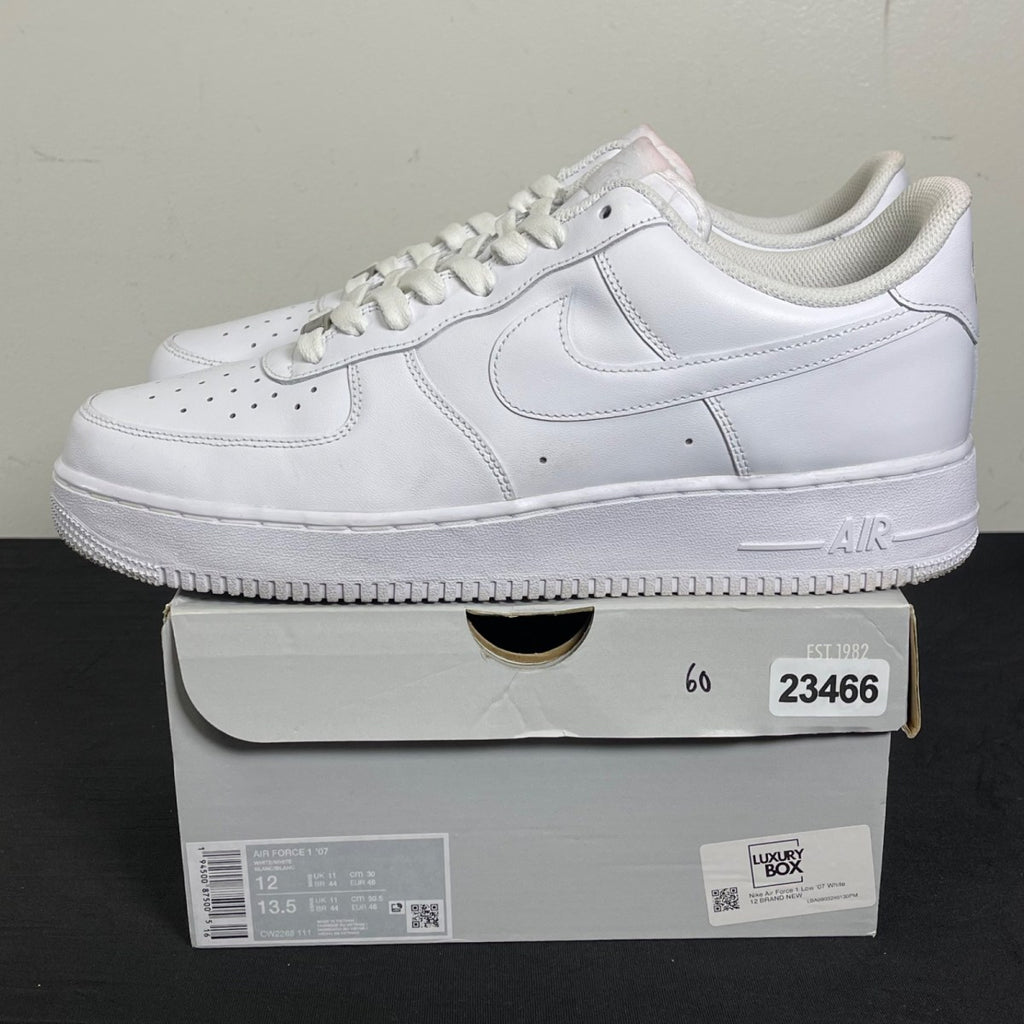 Nike Air Force 1 Low '07 White 12 (Moderately Worn Pre-Owned)NikeWhite/White - Image 3