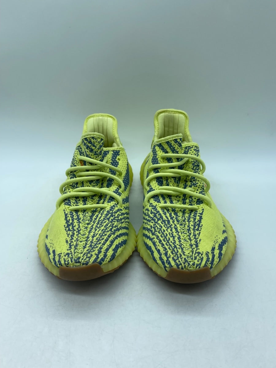 adidas Yeezy Boost 350 V2 Semi Frozen Yellow 9.5 (Moderately Worn Pre-Owned)adidasSemi Frozen Yellow/Raw Steel/Red - Image 2
