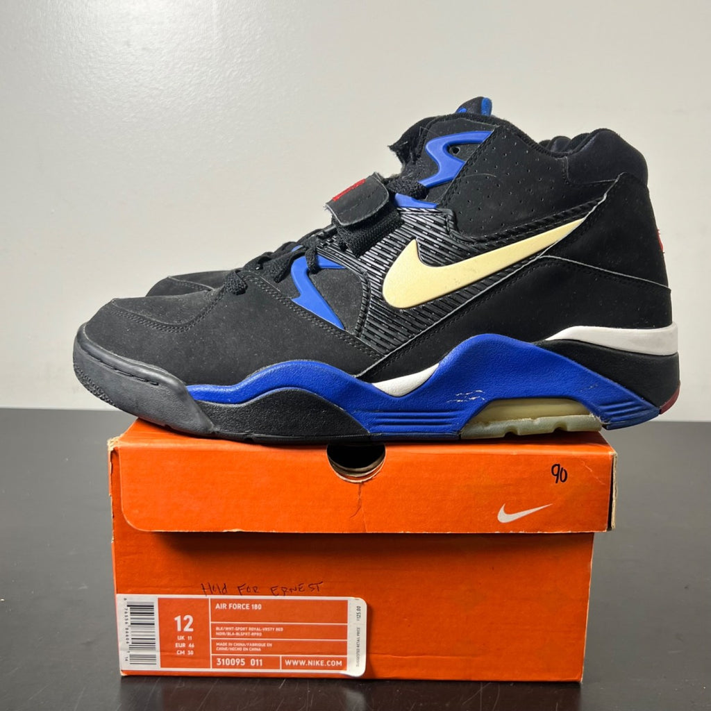 Nike Air Force 180 Barkely OG (2013) 12 (Moderately Worn Pre-Owned)NikeBlack/White-Sport Royal-Red - Image 3