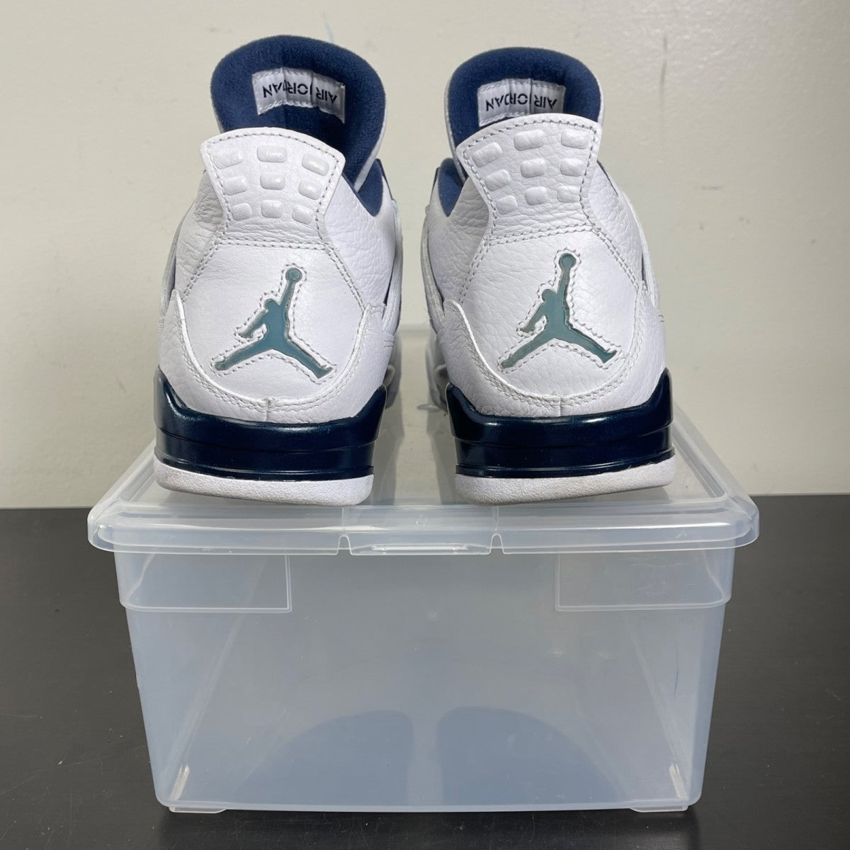 Jordan 4 Retro Columbia (2015) 10 (Moderately Worn Pre-Owned)JordanWhite/Legend Blue-Midnight Navy - Image 4
