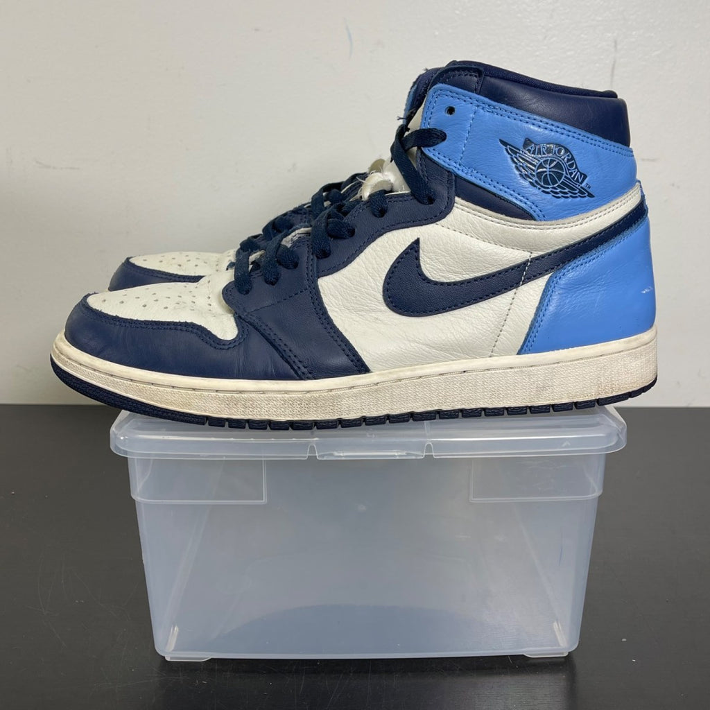 Jordan 1 Retro High Obsidian 12 (Moderately Worn Pre-Owned)JordanSail/Obsidian-University Blue - Image 3