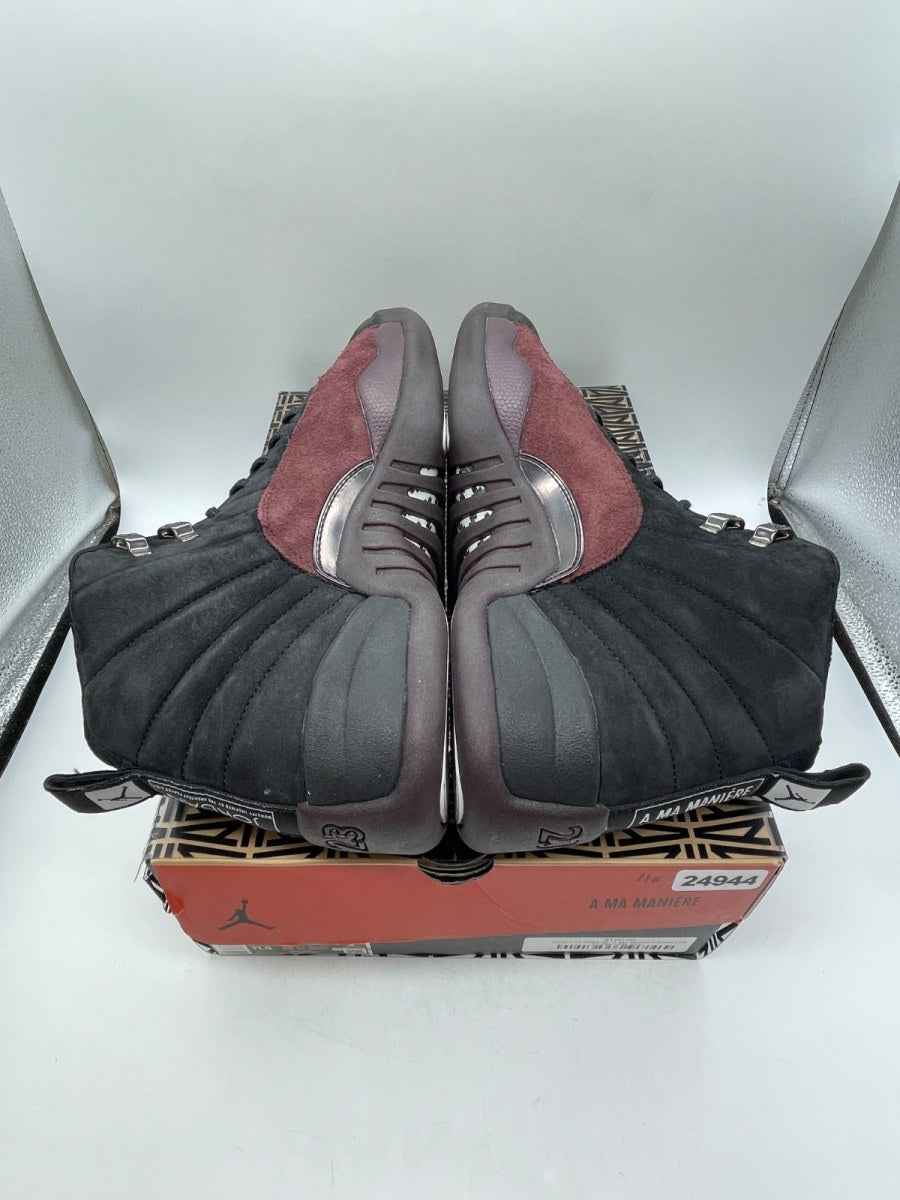 Jordan 12 Retro SP A Ma Maniére Black (Women's) 13W (Moderately Worn Pre-Owned)JordanBlack/Black-Burgundy Crush - Image 6