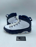 Jordan 9 Retro Pearl Blue 13 (Moderately Worn Pre-Owned)JordanWhite/University Blue-Midnight Navy - Image 1