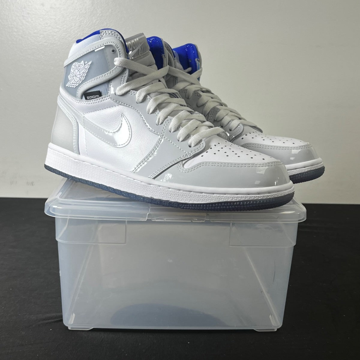 Jordan 1 Retro High Zoom White Racer Blue (Size 9) - Image 1