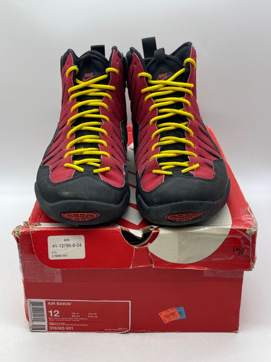 Nike Air Bakin OG (2014) 12 (Moderately Worn Pre-Owned)NikeBlack/Metallic Silver-Varsity Red-Orange Blaze - Image 2