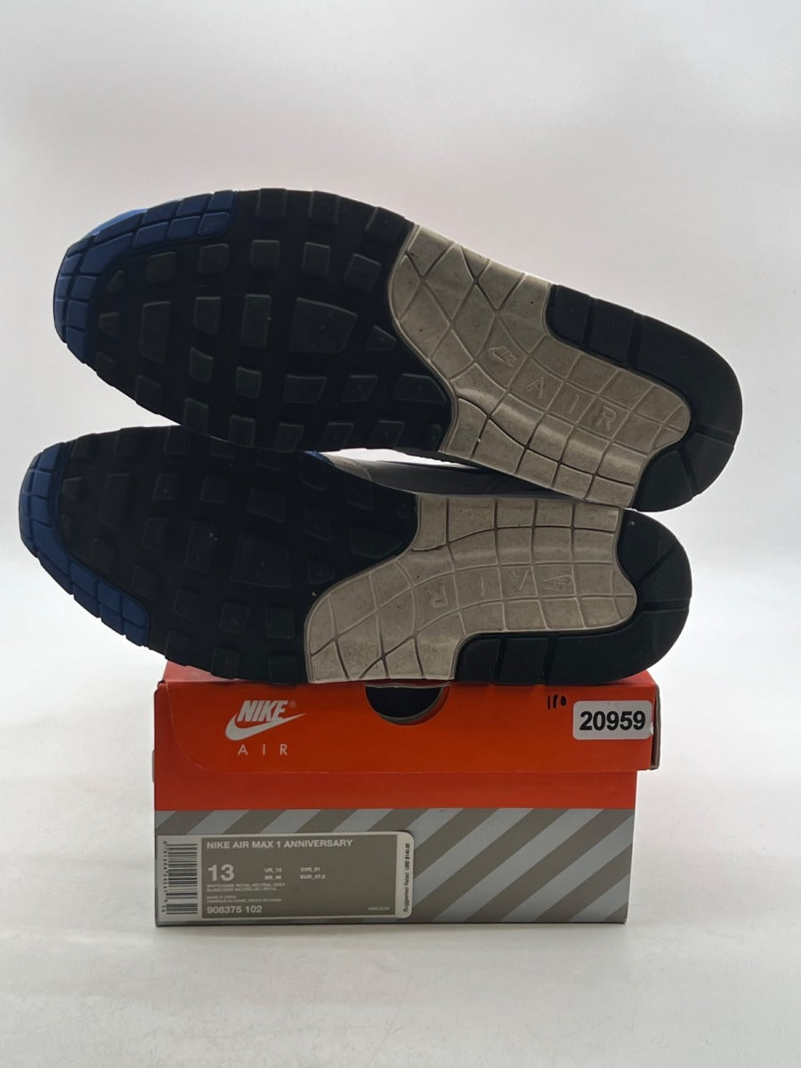 Nike Air Max 1 Anniversary Royal (2017 Restock) 13 (Lightly Worn Pre-Owned) - Image 8