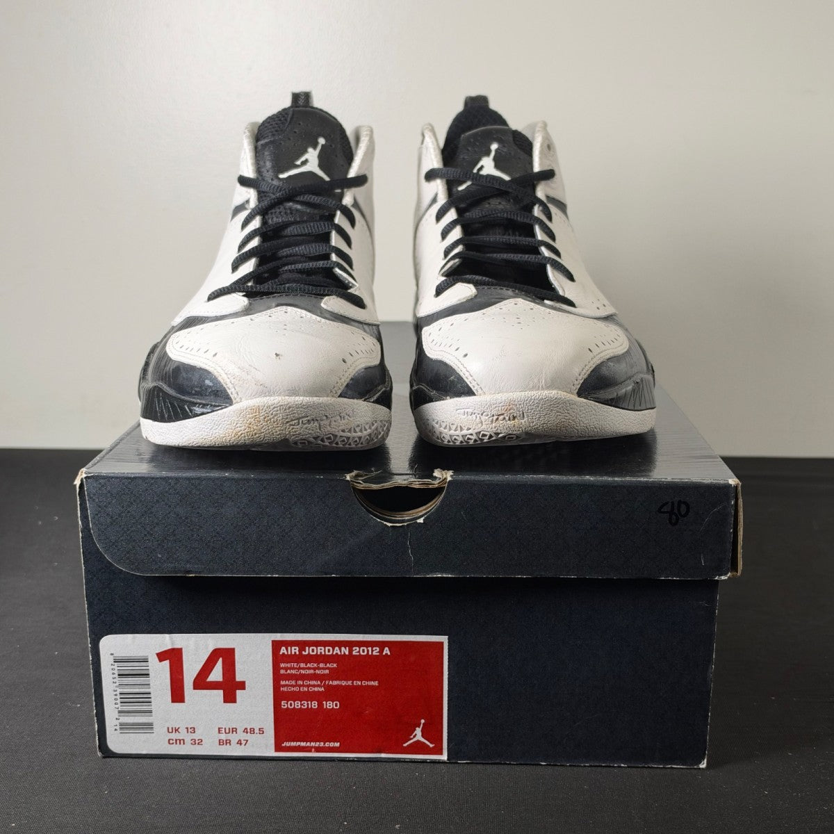 Jordan 2012 White Black (Size 14) - Image 2