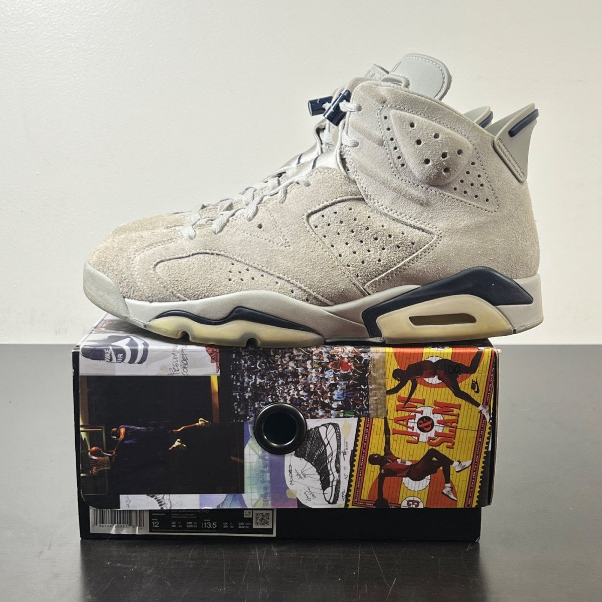 Jordan 6 Retro Georgetown (2022) 12 (Moderately Worn Pre-Owned)JordanMagnet/College Navy - Image 3