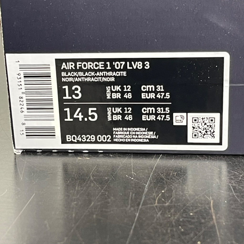 Nike Air Force 1 Low Black Anthracite 13 (Moderately Worn Pre-Owned)NikeBlack/Black-Anthracite - Image 7